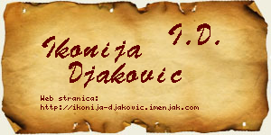 Ikonija Đaković vizit kartica